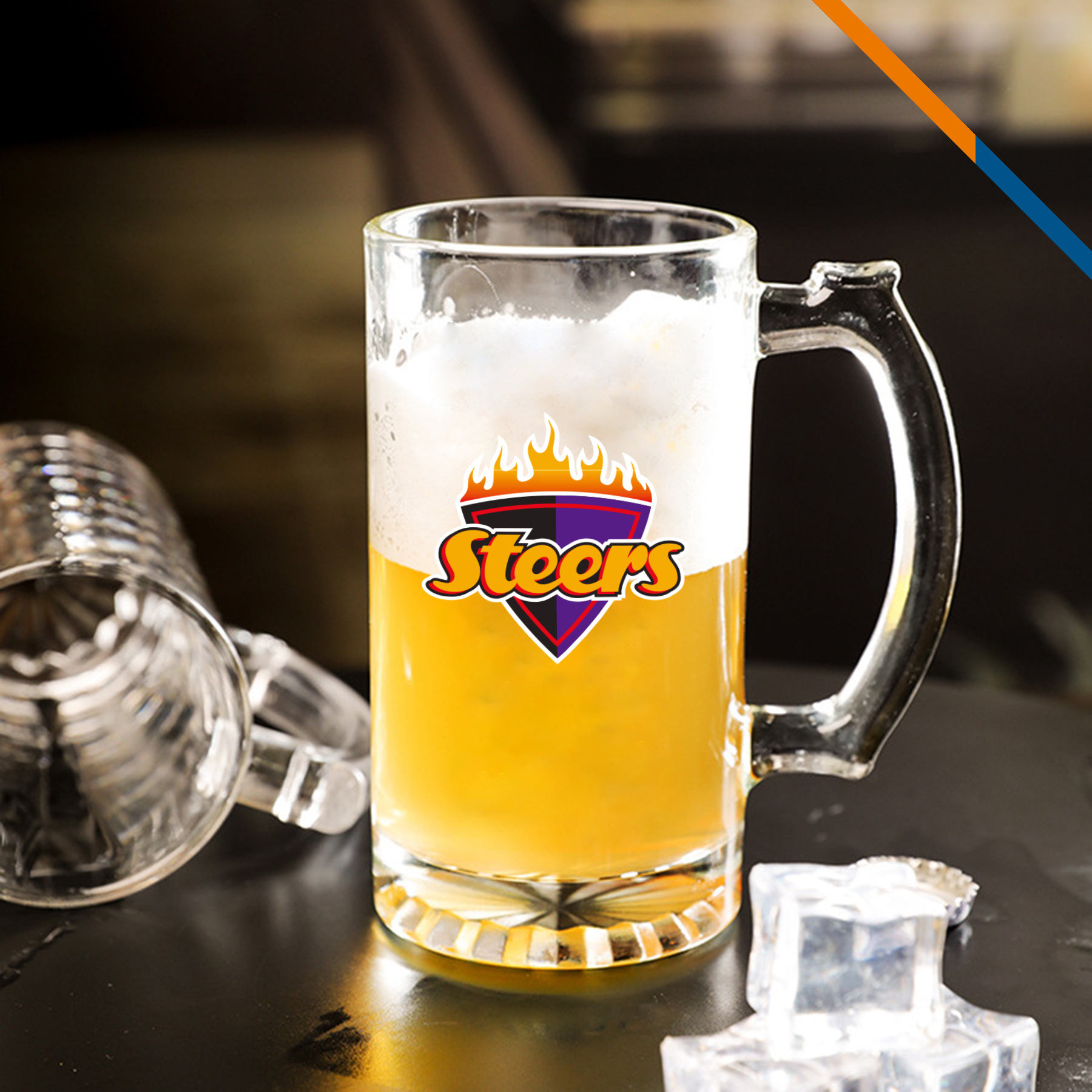 Libbey Clino Glass Beer Mugs - 12 OZ. 9
