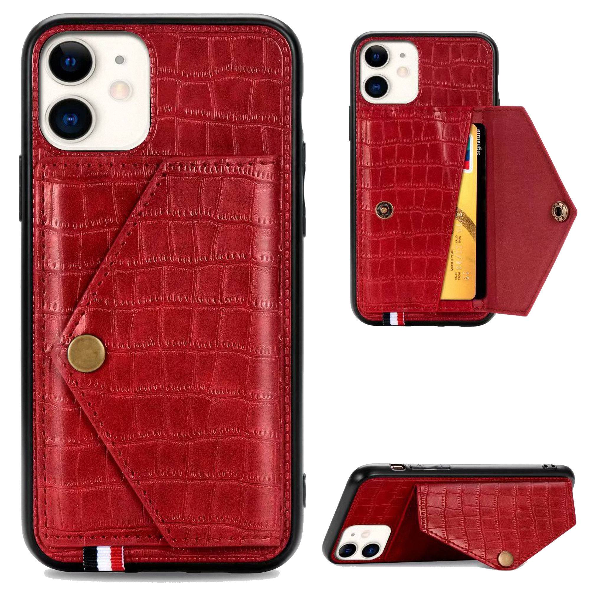 Gator Print Phone Case with Lanyard and Wallet 2