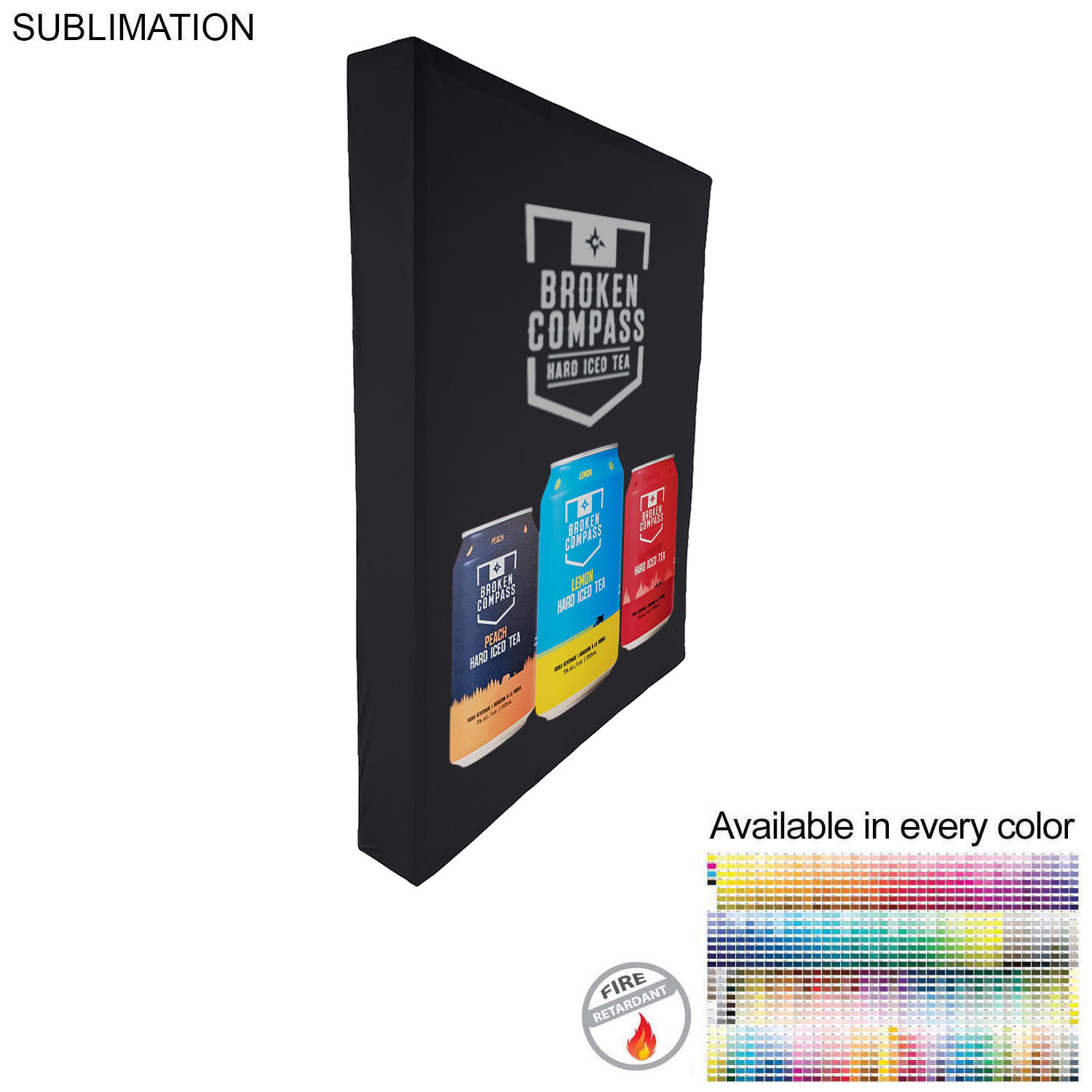 Tradeshow booth package Ultra, 7.5' Straight Wall Display with Wrap End Caps & Premium 6' tablecloth 12