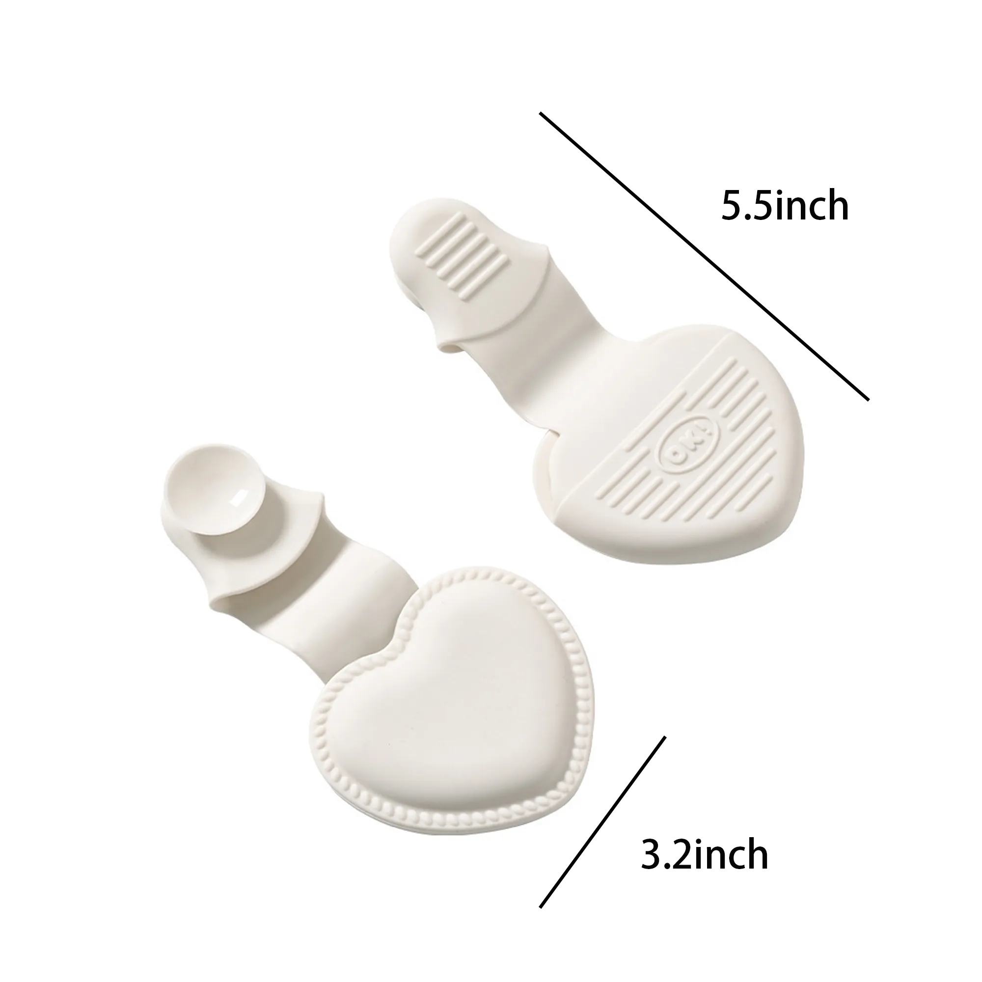 Silicone Heart Insulated Glove Clip Oven Mitts MOQ 50PCS 2