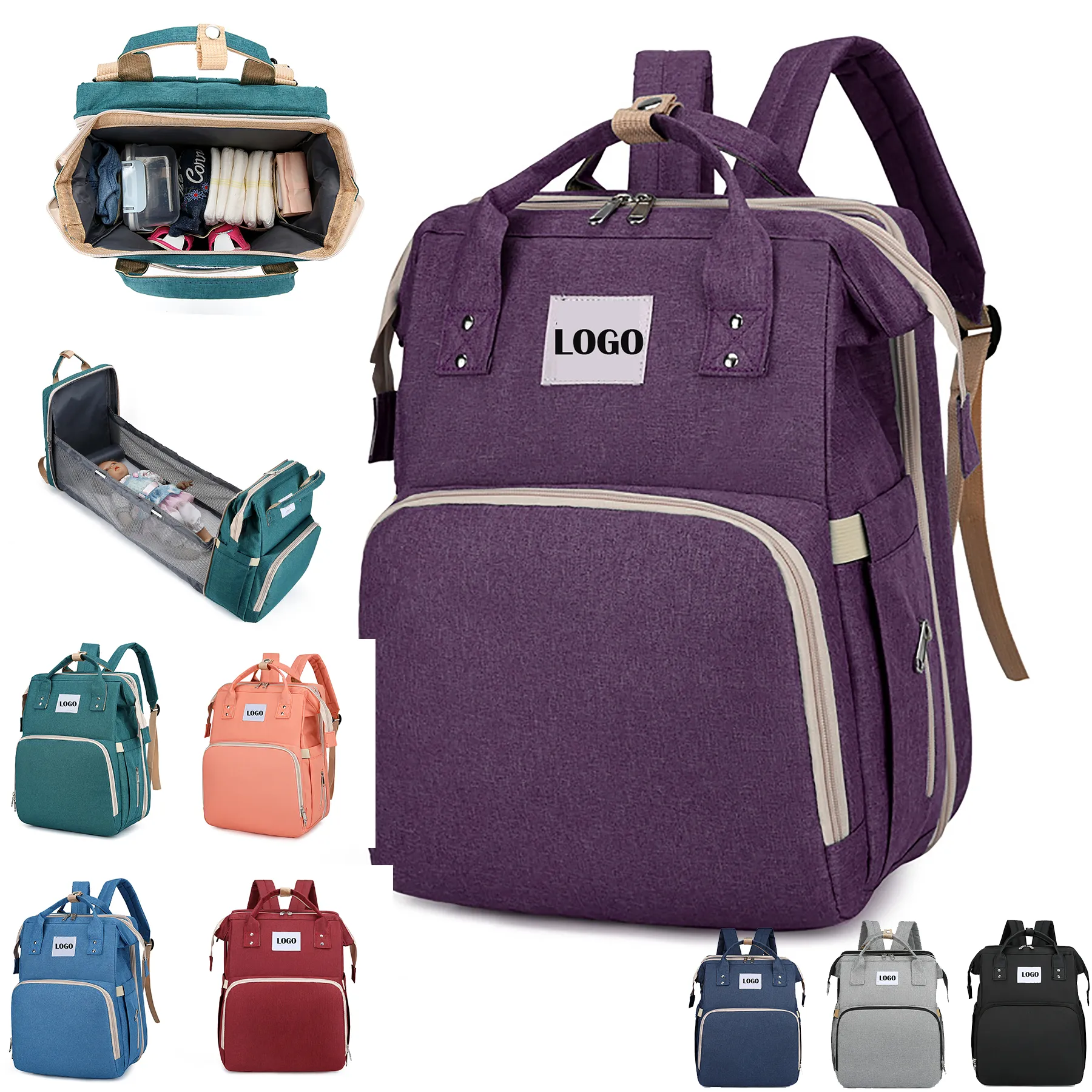 Multi-function Large Capacity Mummy Diaper Backpack 3