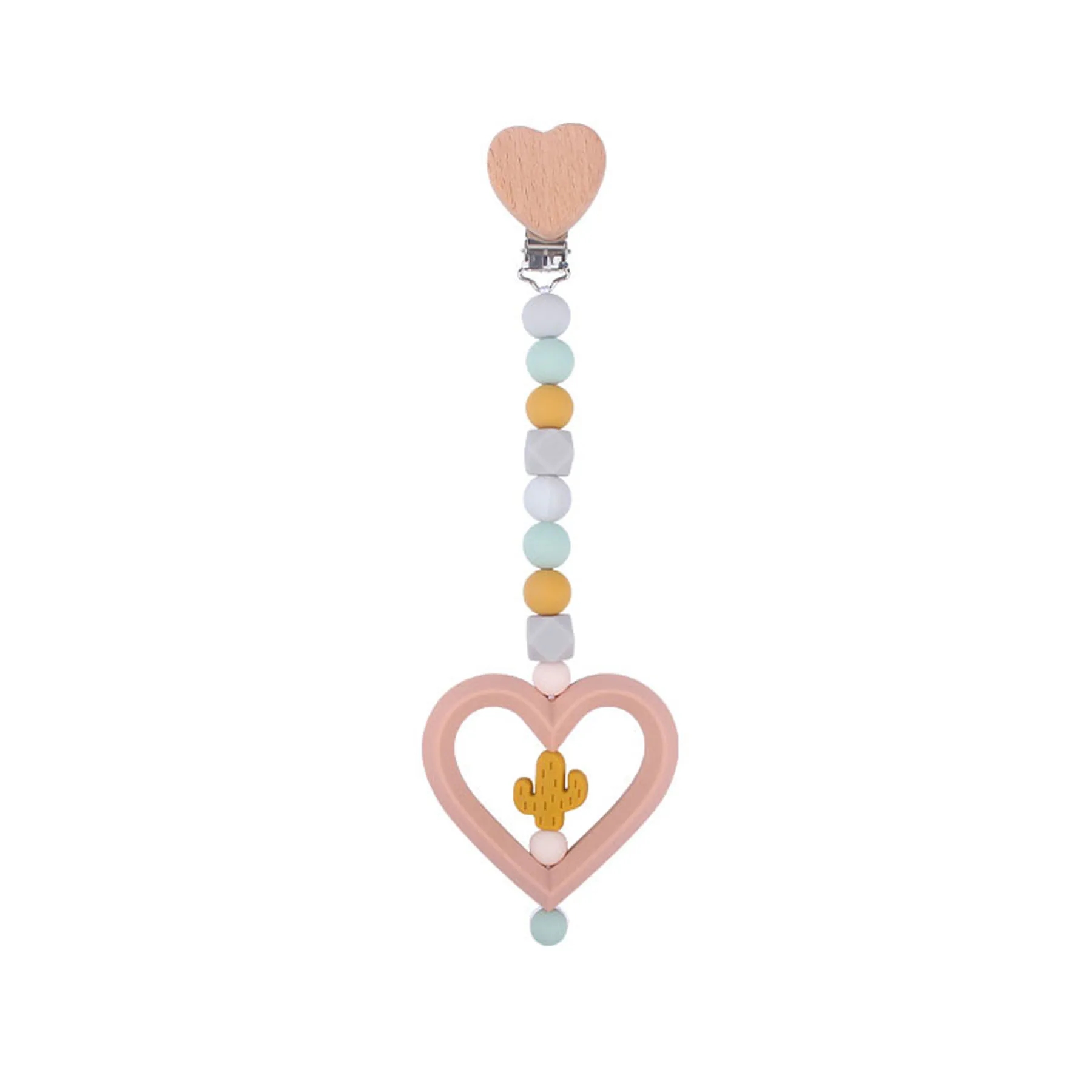 Heart Silicone Animal Pacifier Chain 7