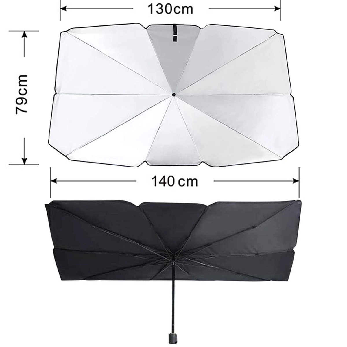 Large Foldable Car Windshield Umbrella Window Cover Visor 2