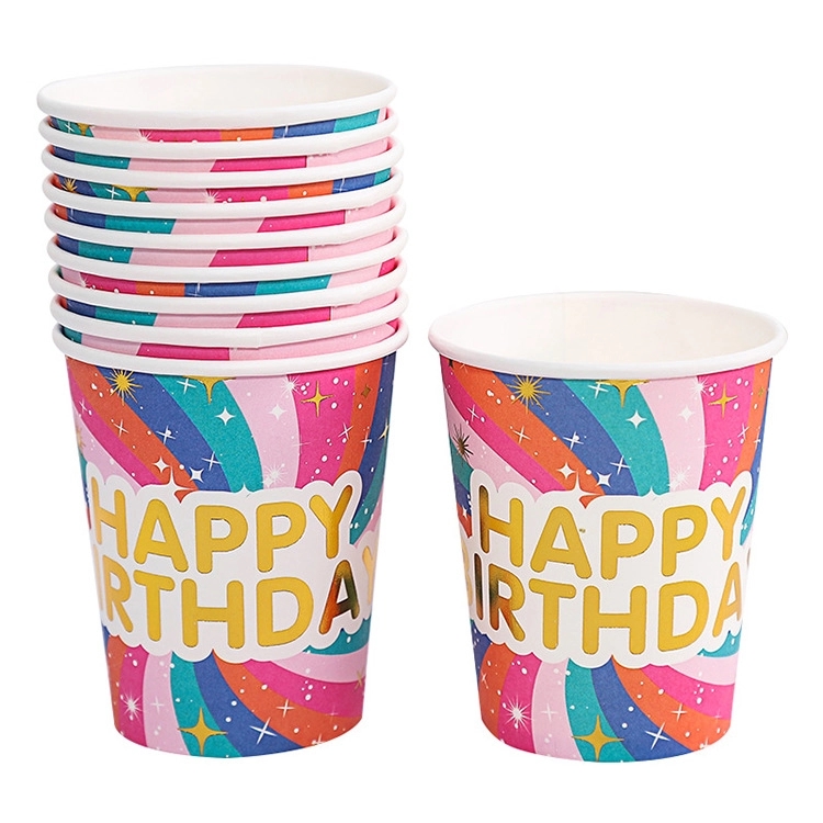 9 oz  Disposable Party Picnic Beverage Paper Cup 10