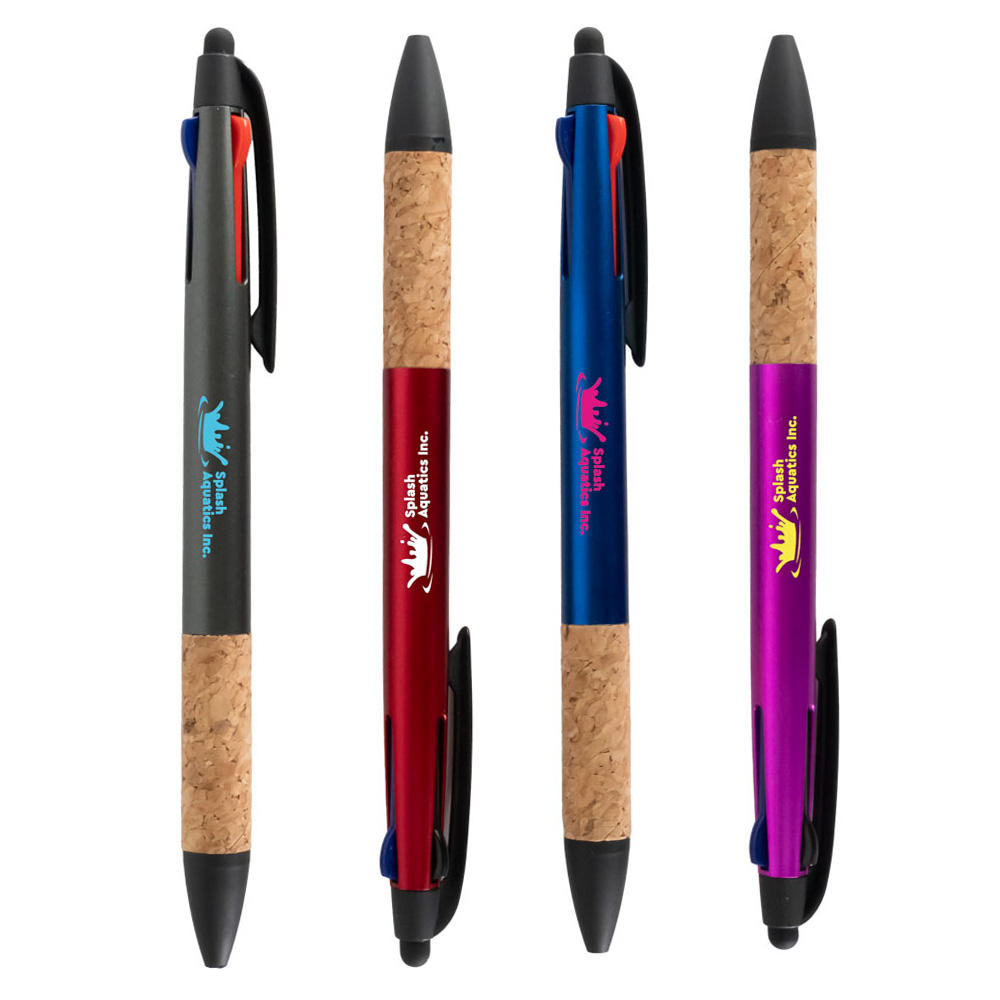 3 Color Pen w/ Cork Grip 2