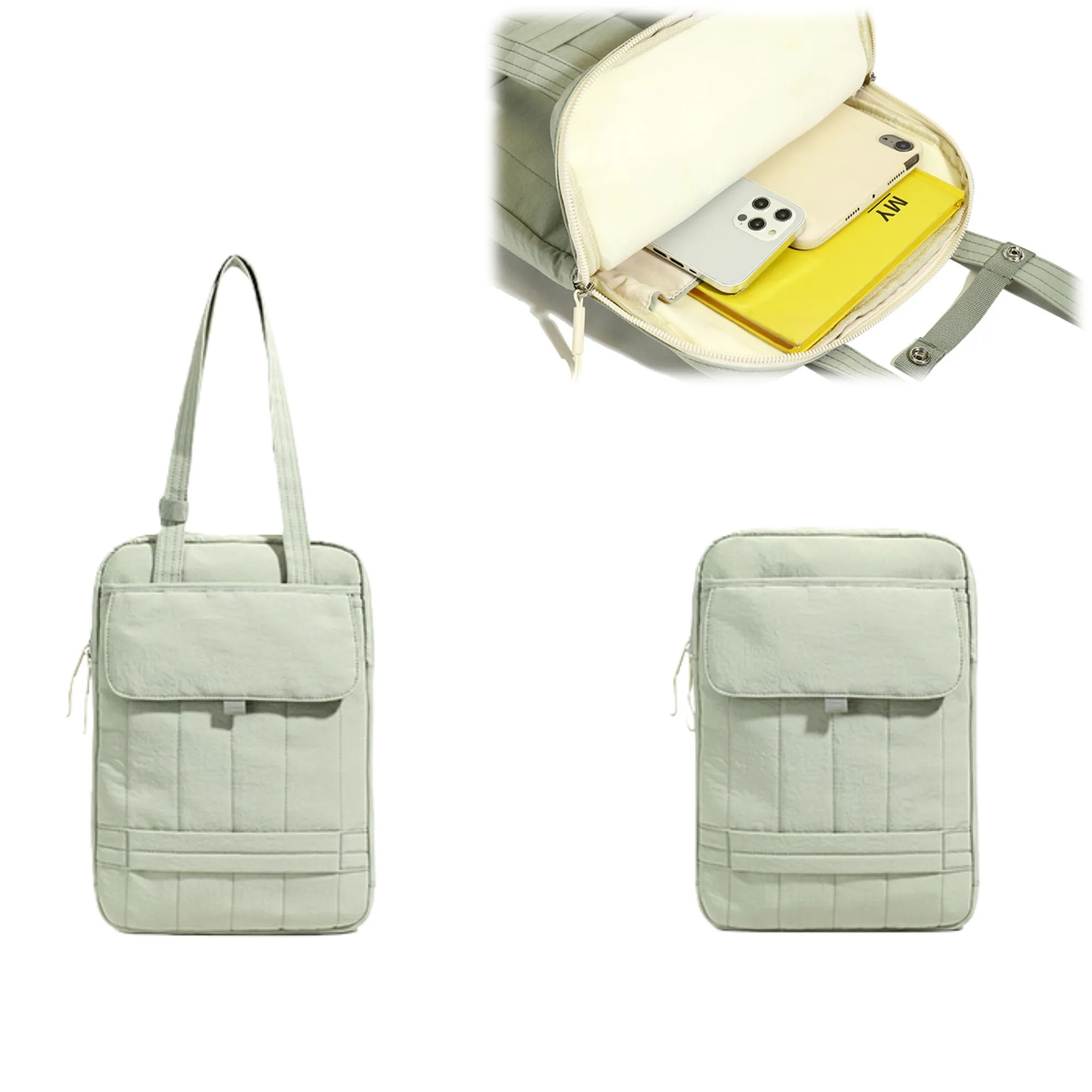 Multipurpose Laptop Zipper Tote Bag With Padded Sleeve 3