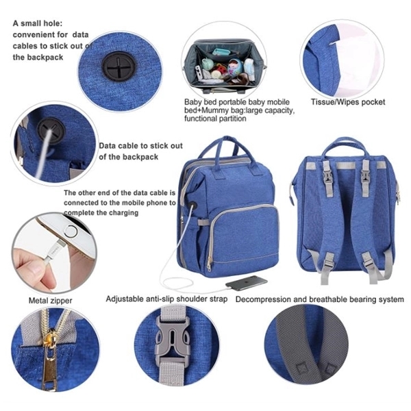 Backpack Diaper Bag with Changing Station 1