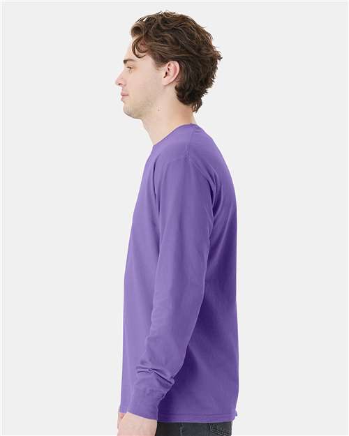 Unisex Garment-Dyed Long Sleeve T-Shirt With a Pocket - GDH250 111