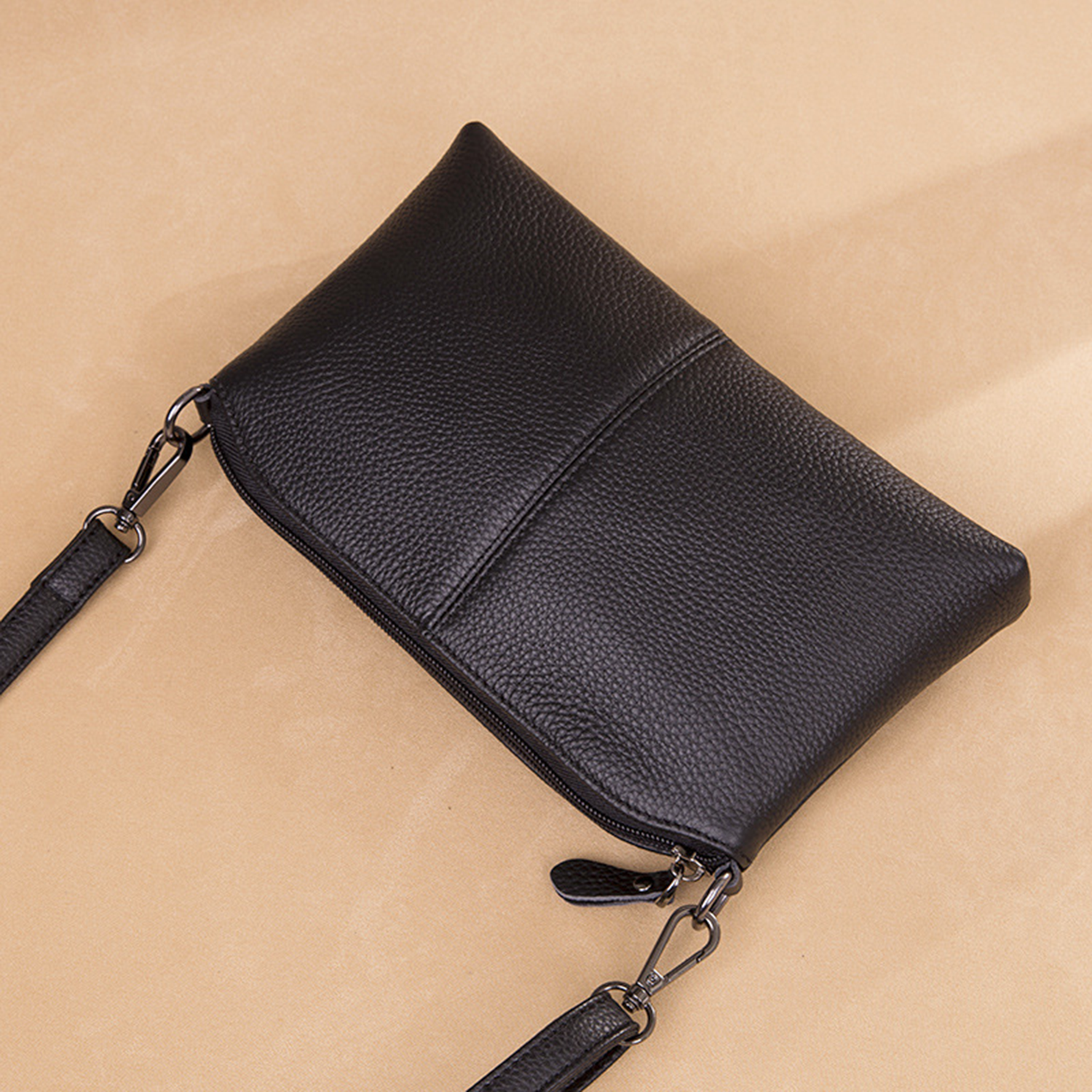 Small Genuine Leather Wristlet Clutch Wallet 4