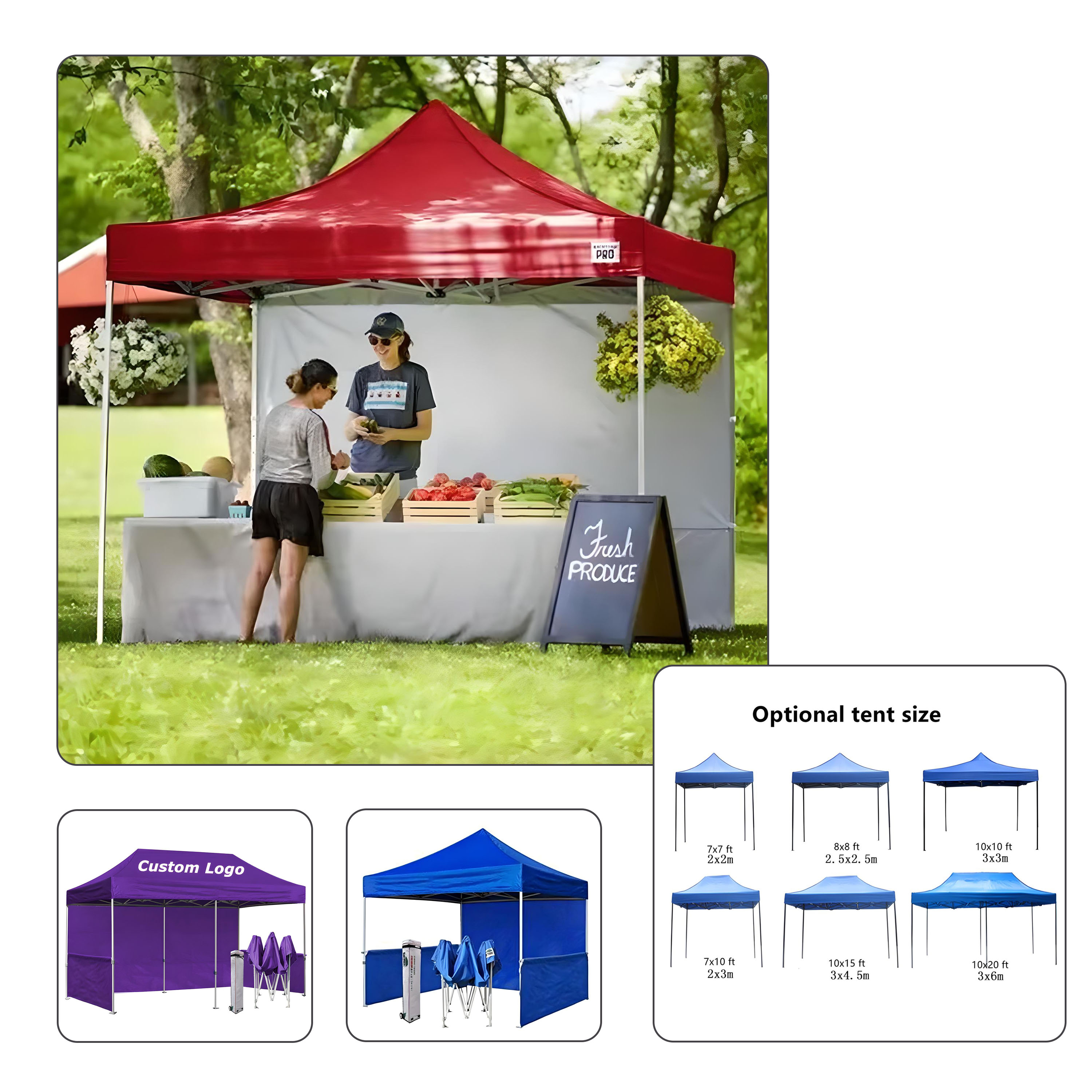 10' x 10' Canopy Tent - Vibrant Custom Design 5