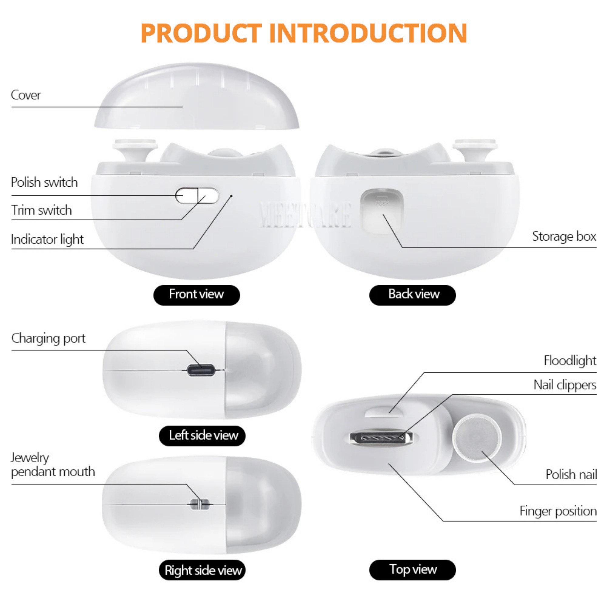 2-in-1 Electric Nail Trimmer And Polisher 11