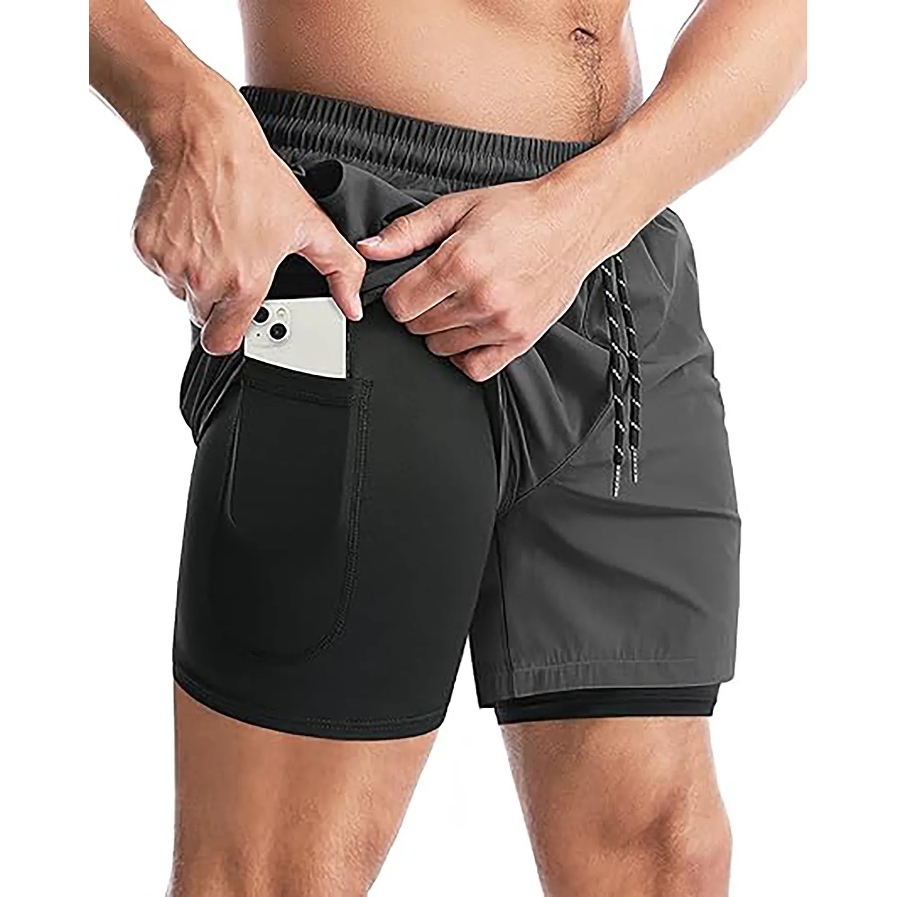 Men's 2 in 1 Running Shorts 5