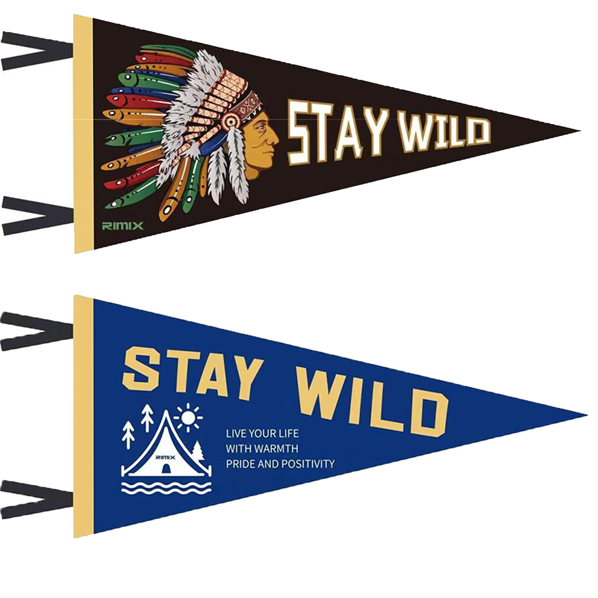 MOQ 100pcs Custom Full Color Felt Pennant 2