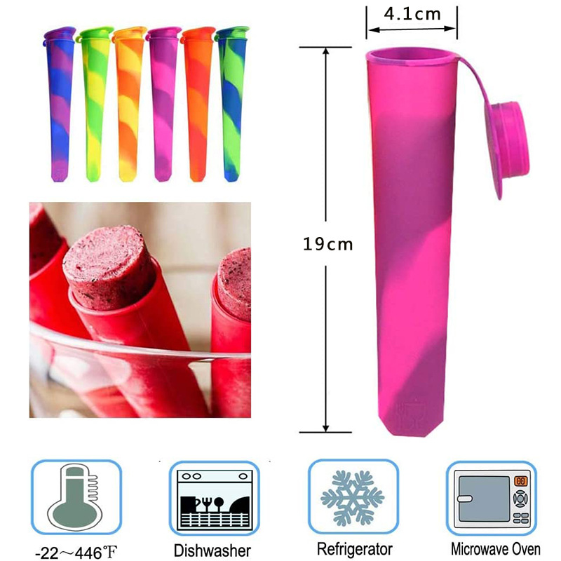 Silicone Ice Pop Molds Popsicle Maker Molds 6