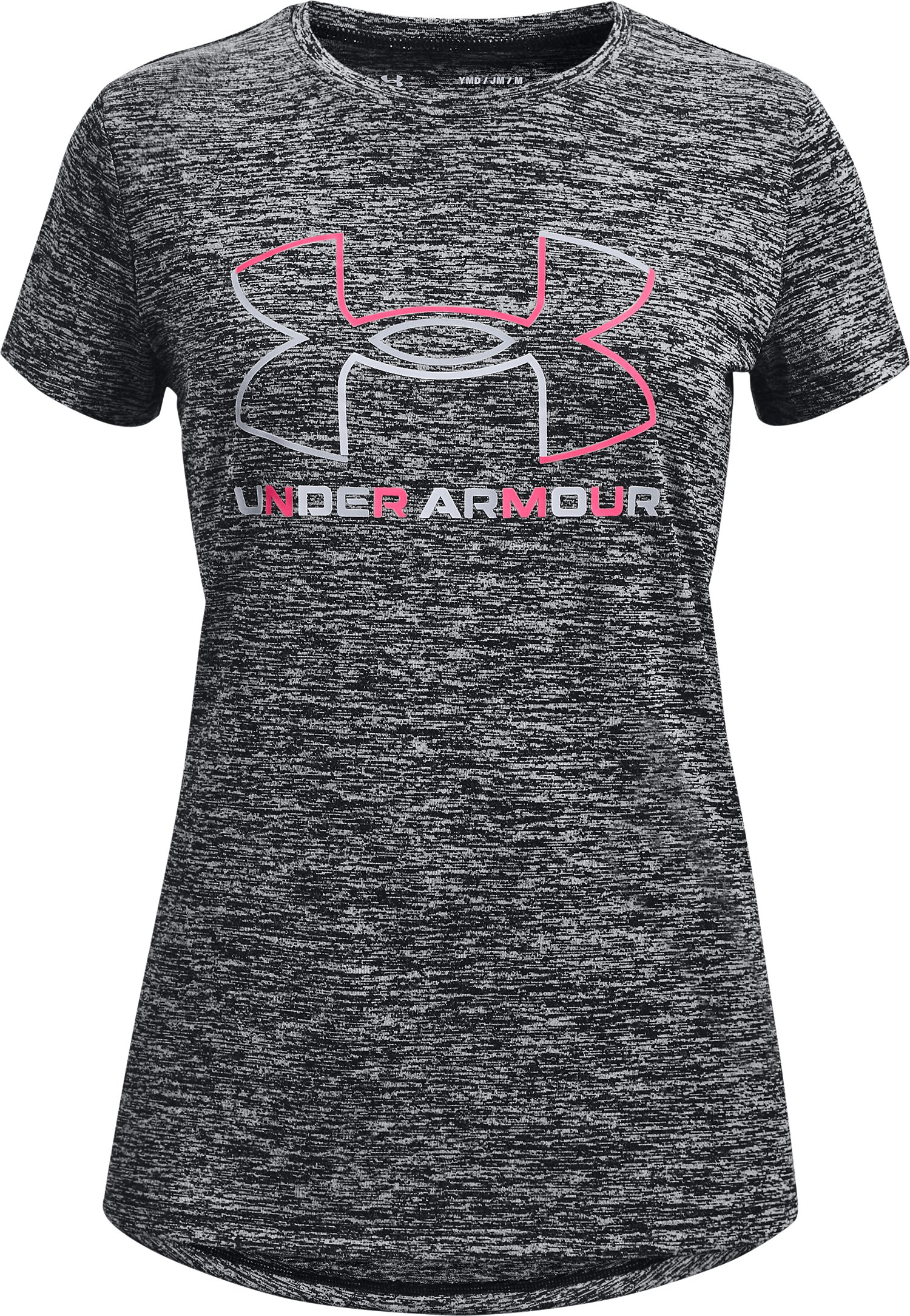 UA Tech Big Logo Twist Girls' Short Sleeve 18