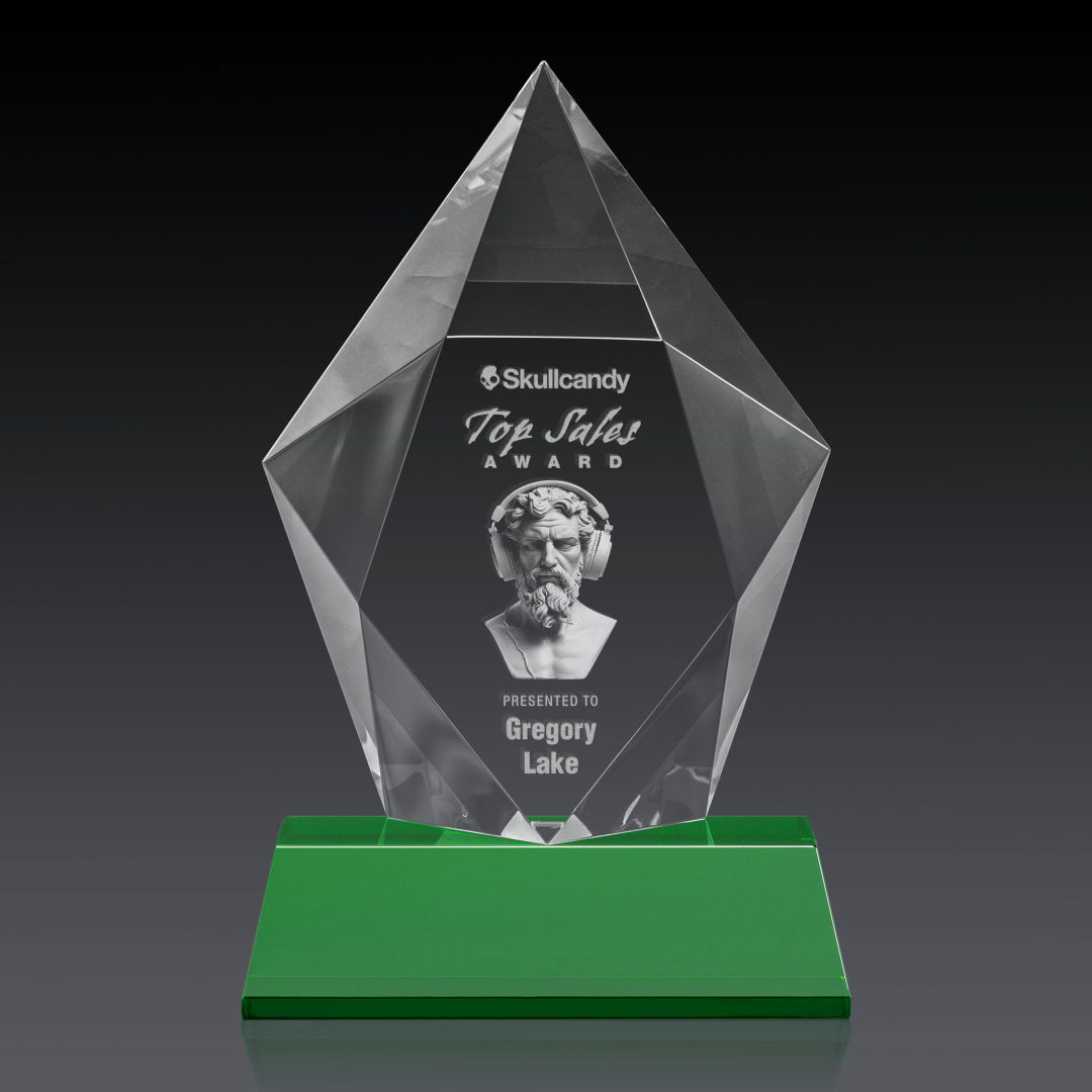Devron 3D Award on Base - Green 4