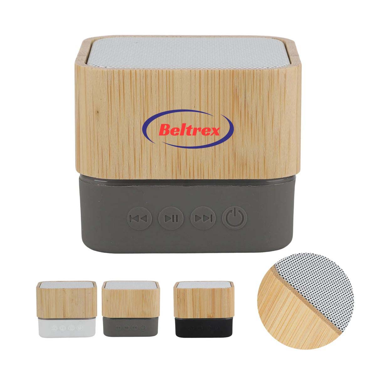 Compact Bamboo Bluetooth Speaker with TF Playback 2
