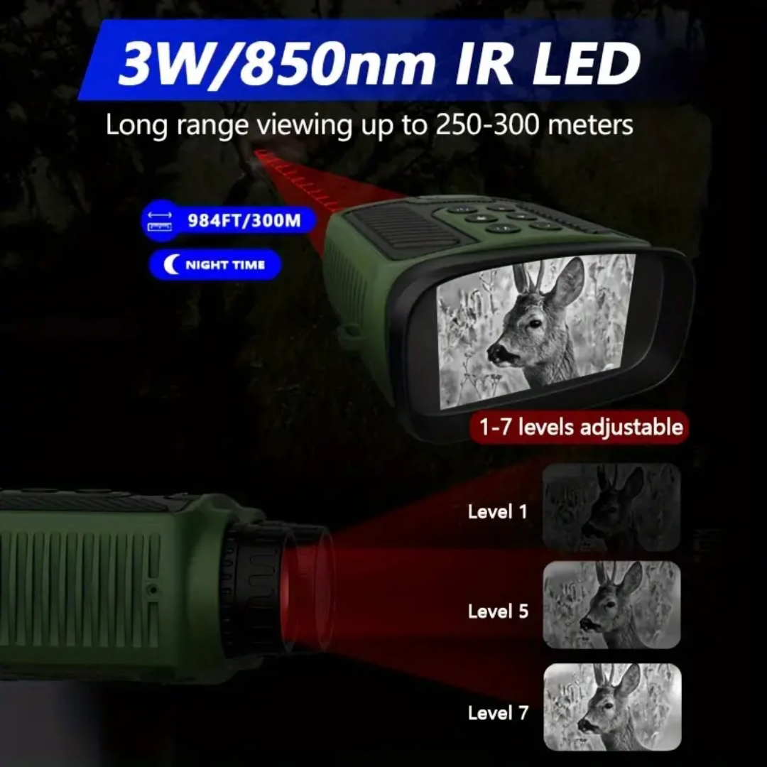 Infrared Night Vision Binoculars with 4K Video and 8x Digital Zoom 8