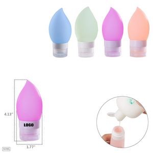 38ml Silicone Water Drop Travel Bottle With Flip Up Lid 5