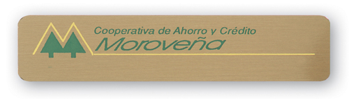 Brass Badge Screened Logo (1-5 Square Inches)