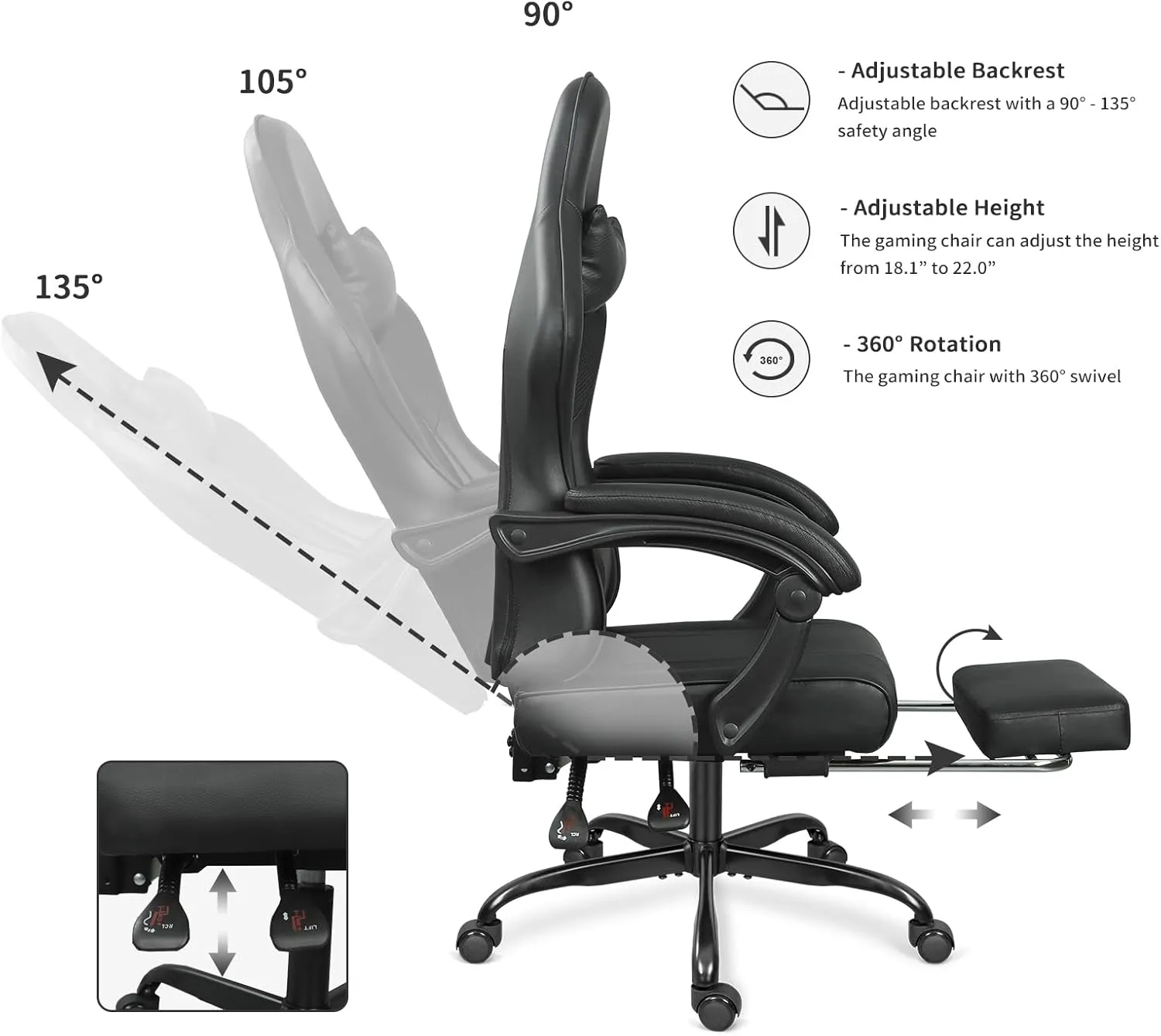 Adjustable Game Chair 4