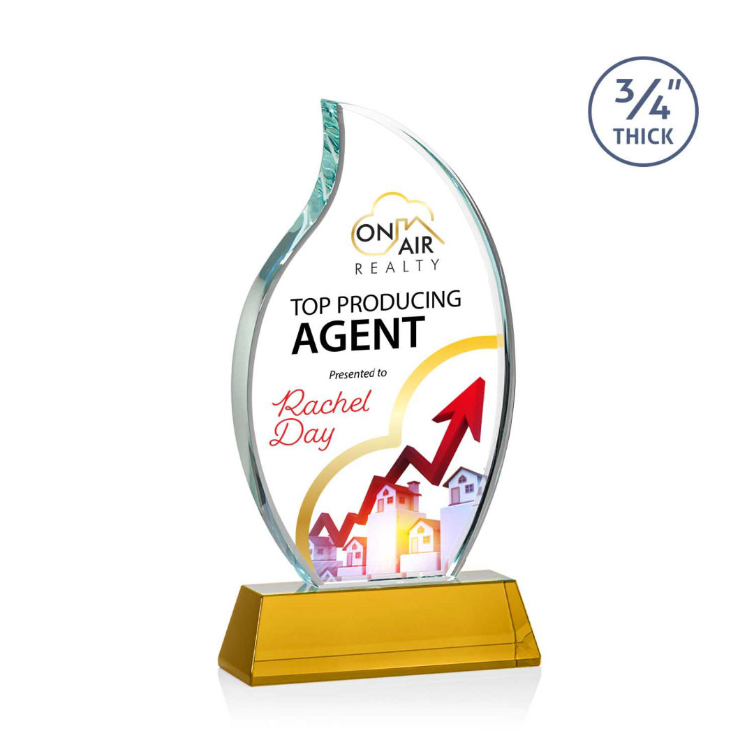 Croydon VividPrint™ Award on Newhaven Base - Amber 5