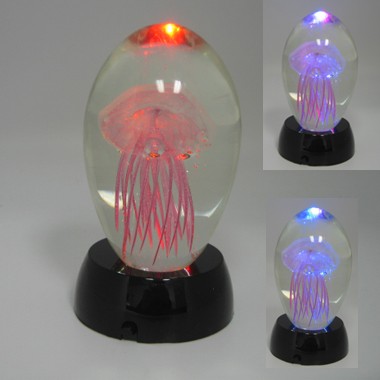 Pink Jelly fish in Clear Glass 2