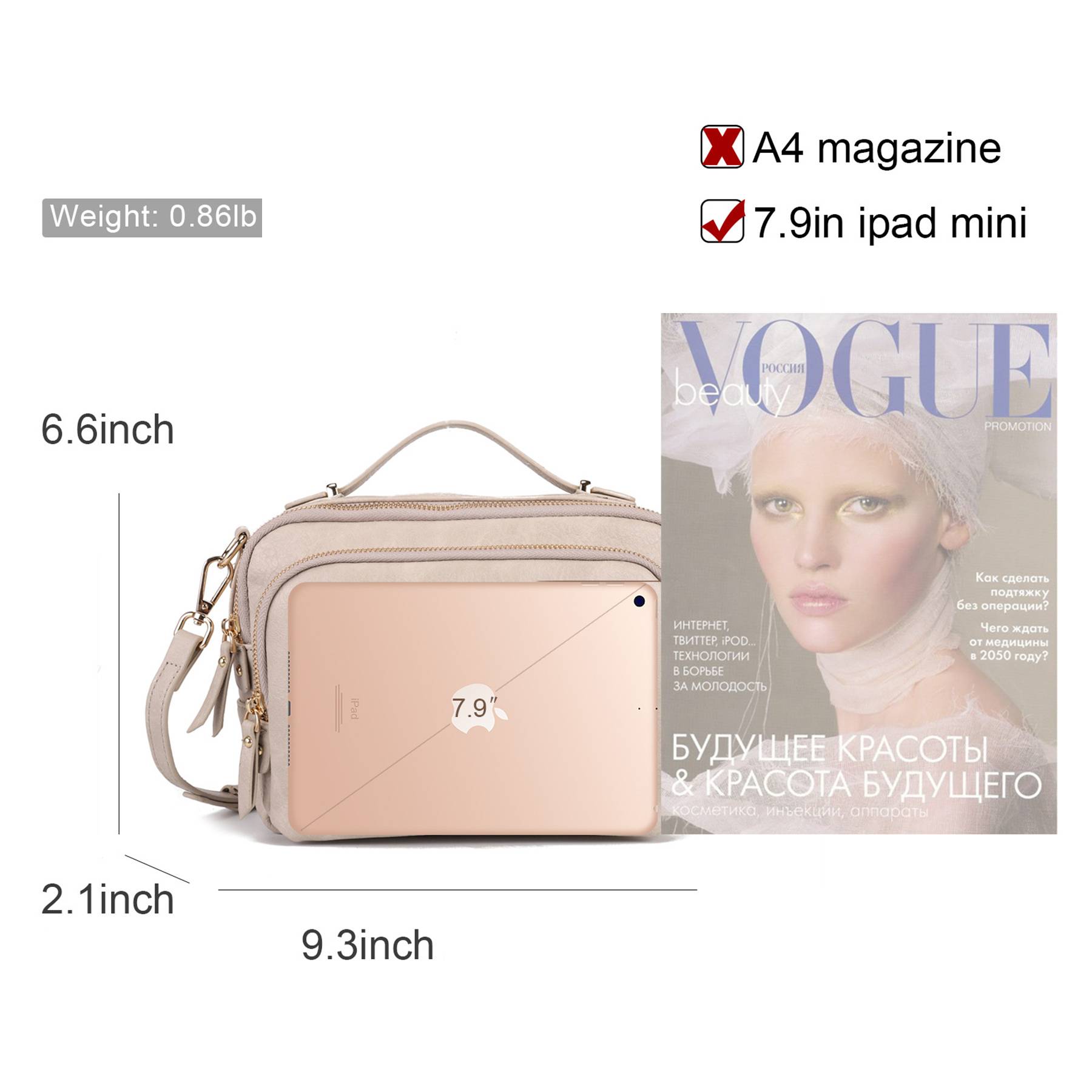 Pu Small Open pocket Crossbody Bag Women 4