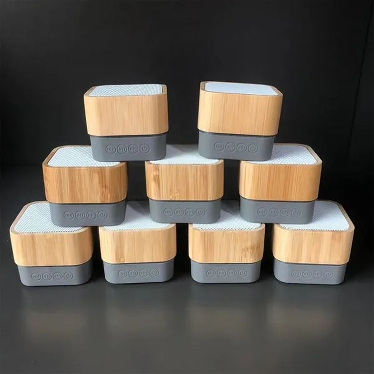 Customizable Bamboo Portable Bluetooth Brown Speaker 1