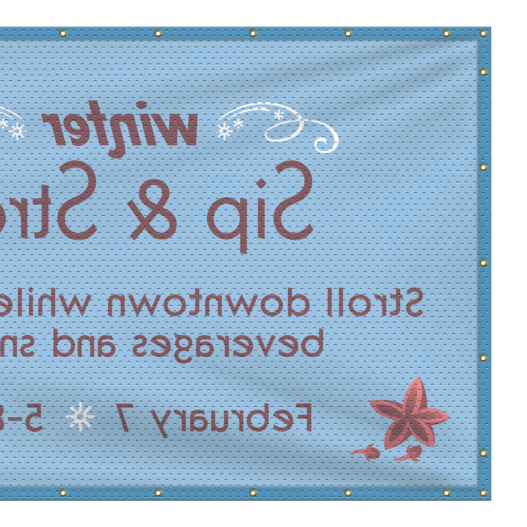 5' x 12' Polyester Mesh Banner 5