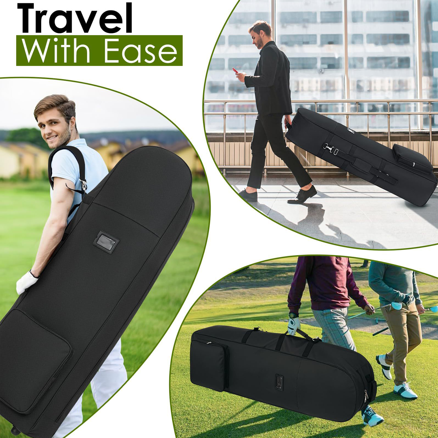Airline Compliant Foldable Wheeled Golf Bag for travel 6
