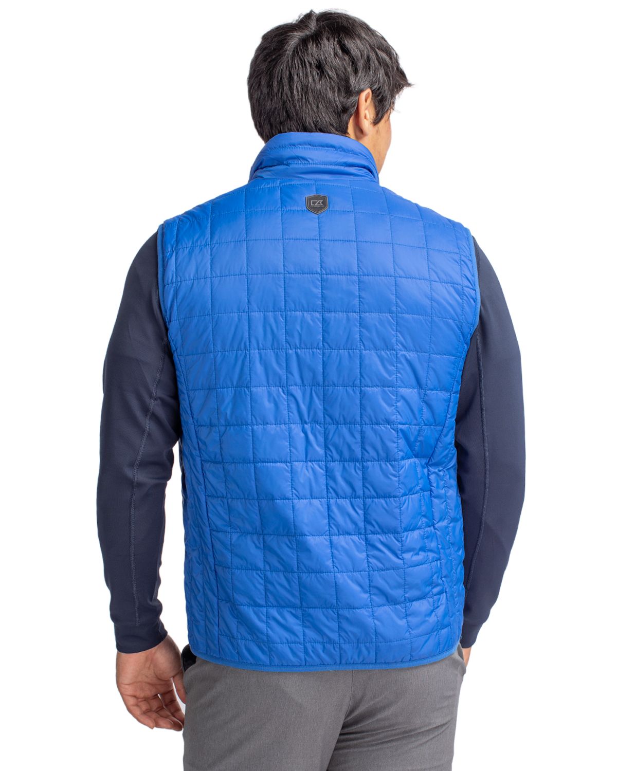 Cutter & Buck Rainier Recycled Insulated Puffer Mens Big & Tall Full Zip Vest Big & Tall 90