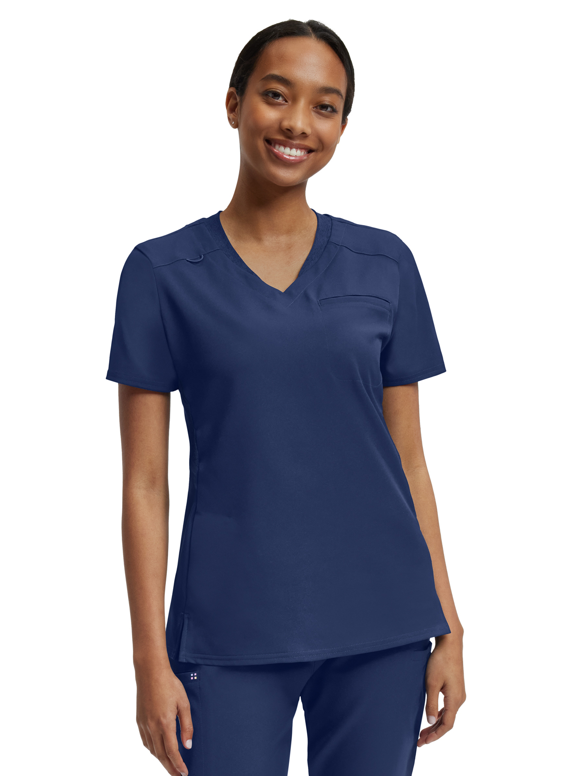 White Cross - VIBE - Women's Two-Pocket Knit Collar V-Neck Top 12