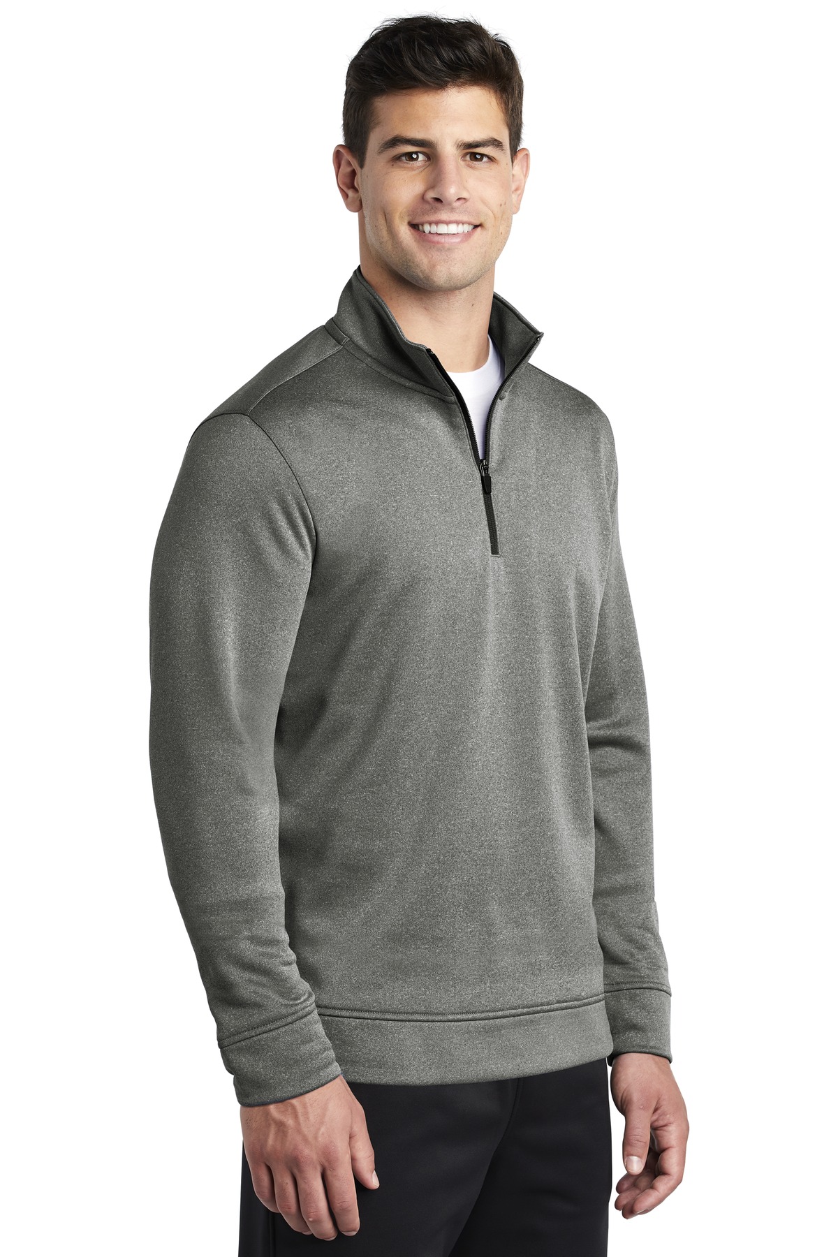 PosiCharge Sport-Wick Heather Fleece 1/4-Zip Pullover