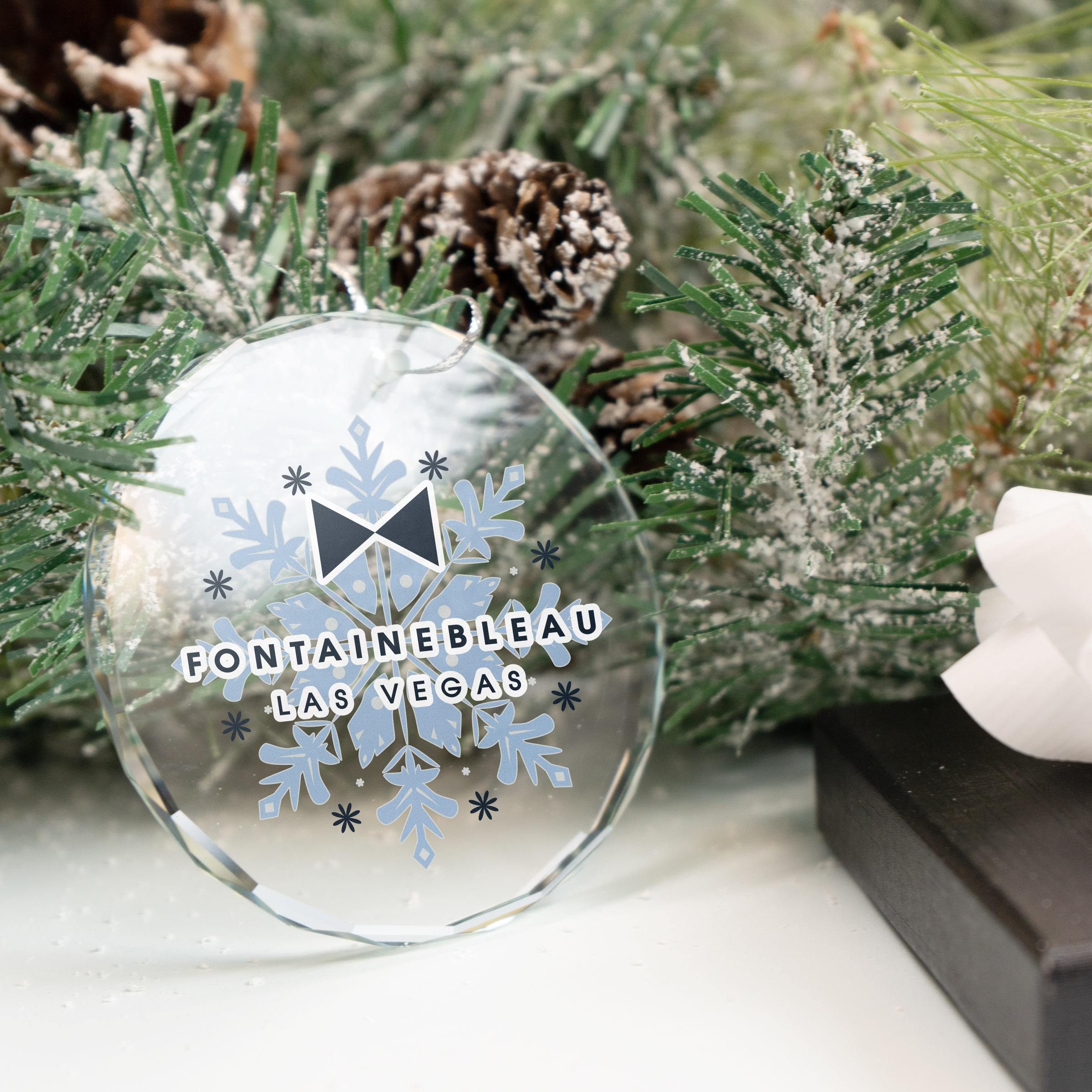 Faceted Glass Holiday Ornament 8