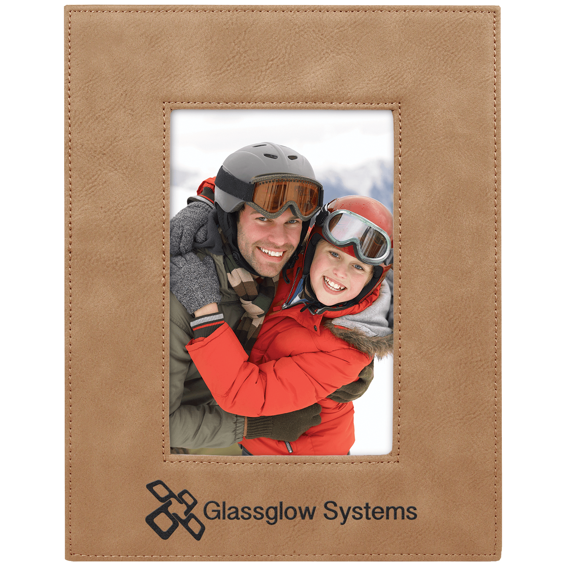4" x 6" Light Brown Leatherette Photo Frame 2