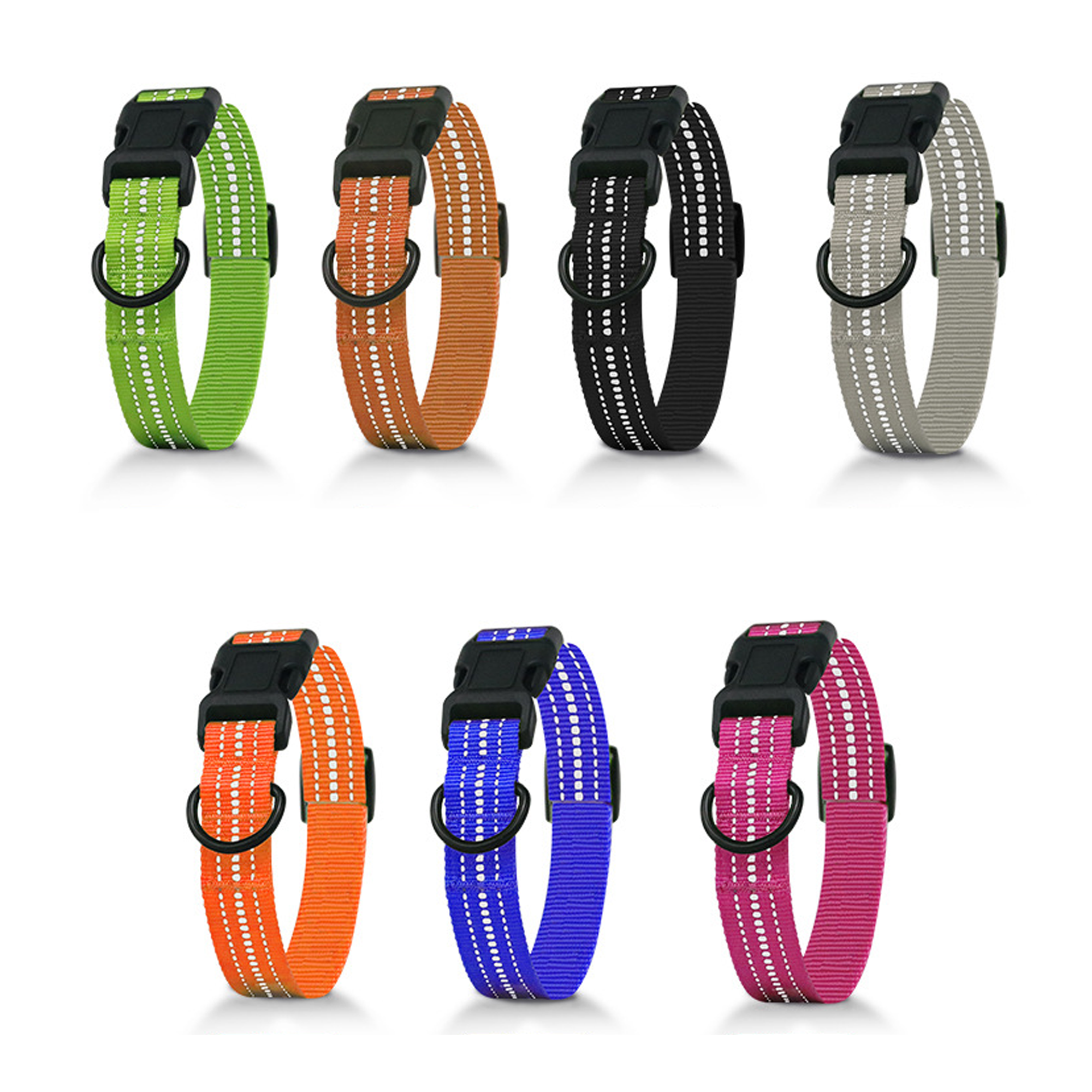 Dog Collar With Buckle Adjustable Safety Nylon Collar 5
