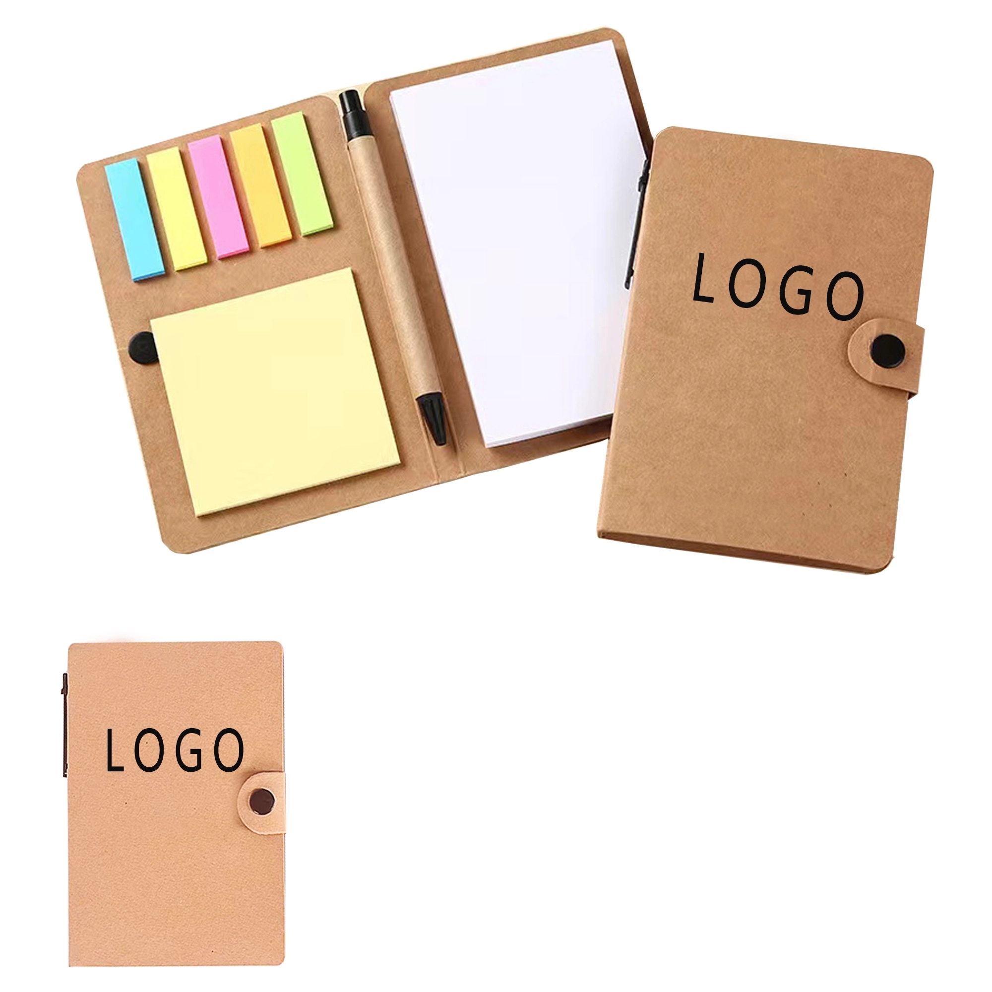 Custom Sticky Note With Pen  MOQ 200pcs