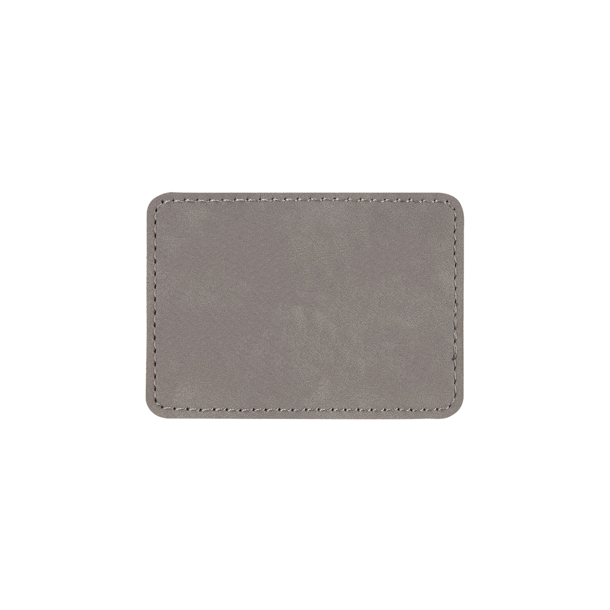 3" x 2" Gray Leatherette Rectangular Patch with Adhesive 1