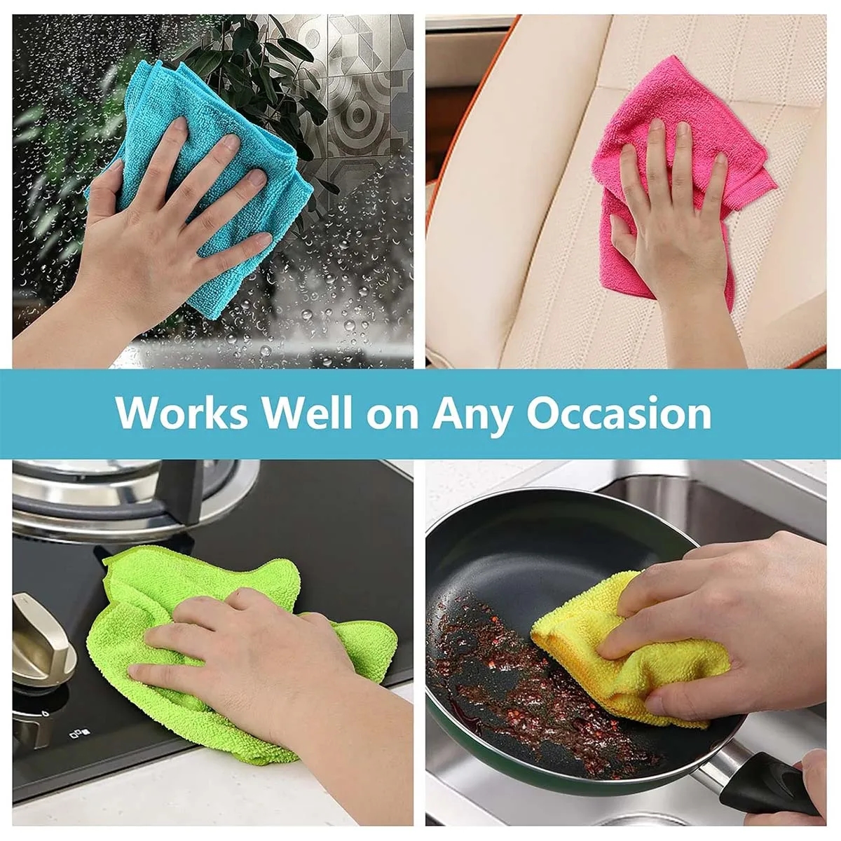 Custom High quality Mutifunction Microfiber Cleaning Cloth 4