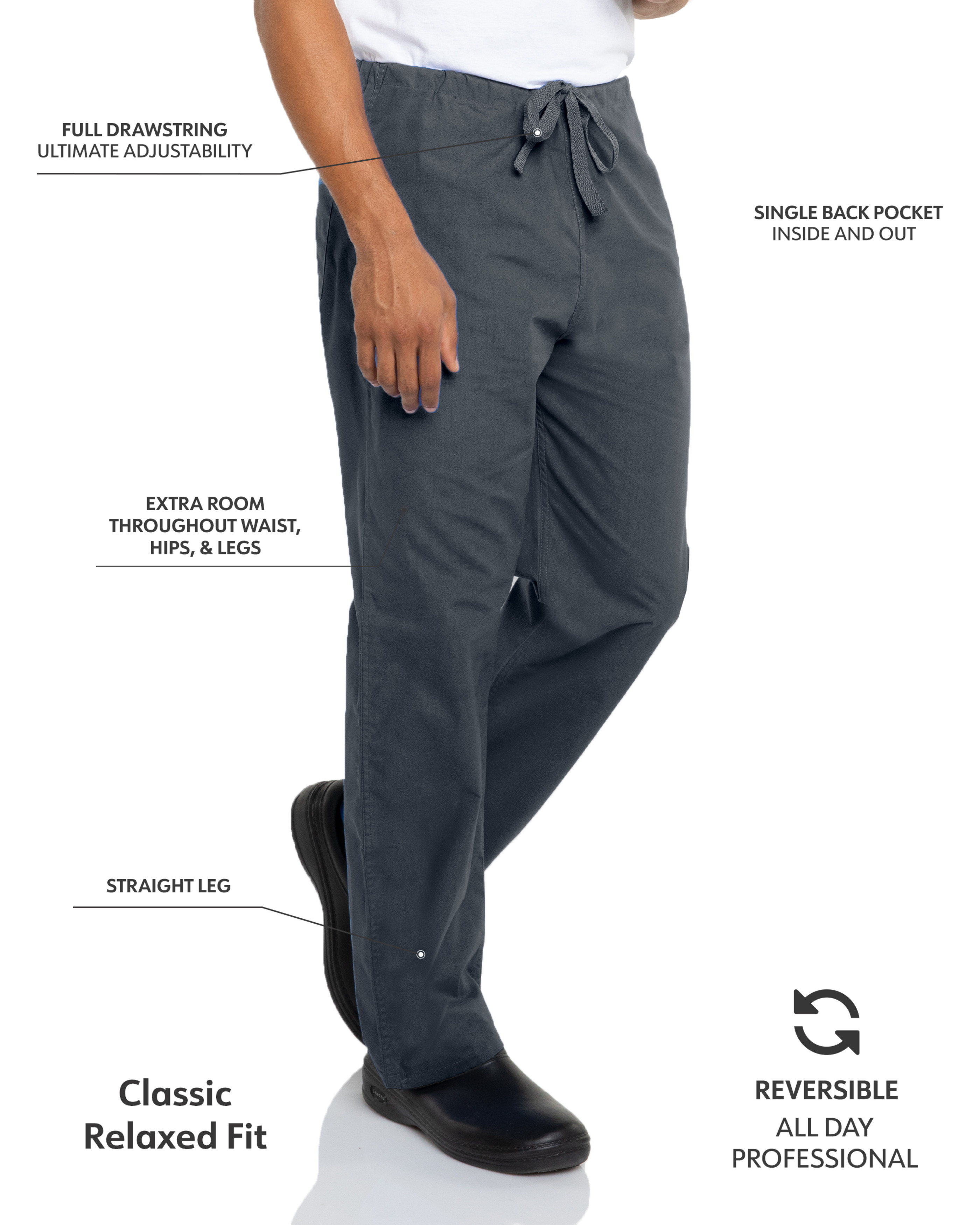 Landau - Essentials - Unisex One-Pocket Reversible High-Rise Waist Pant 31