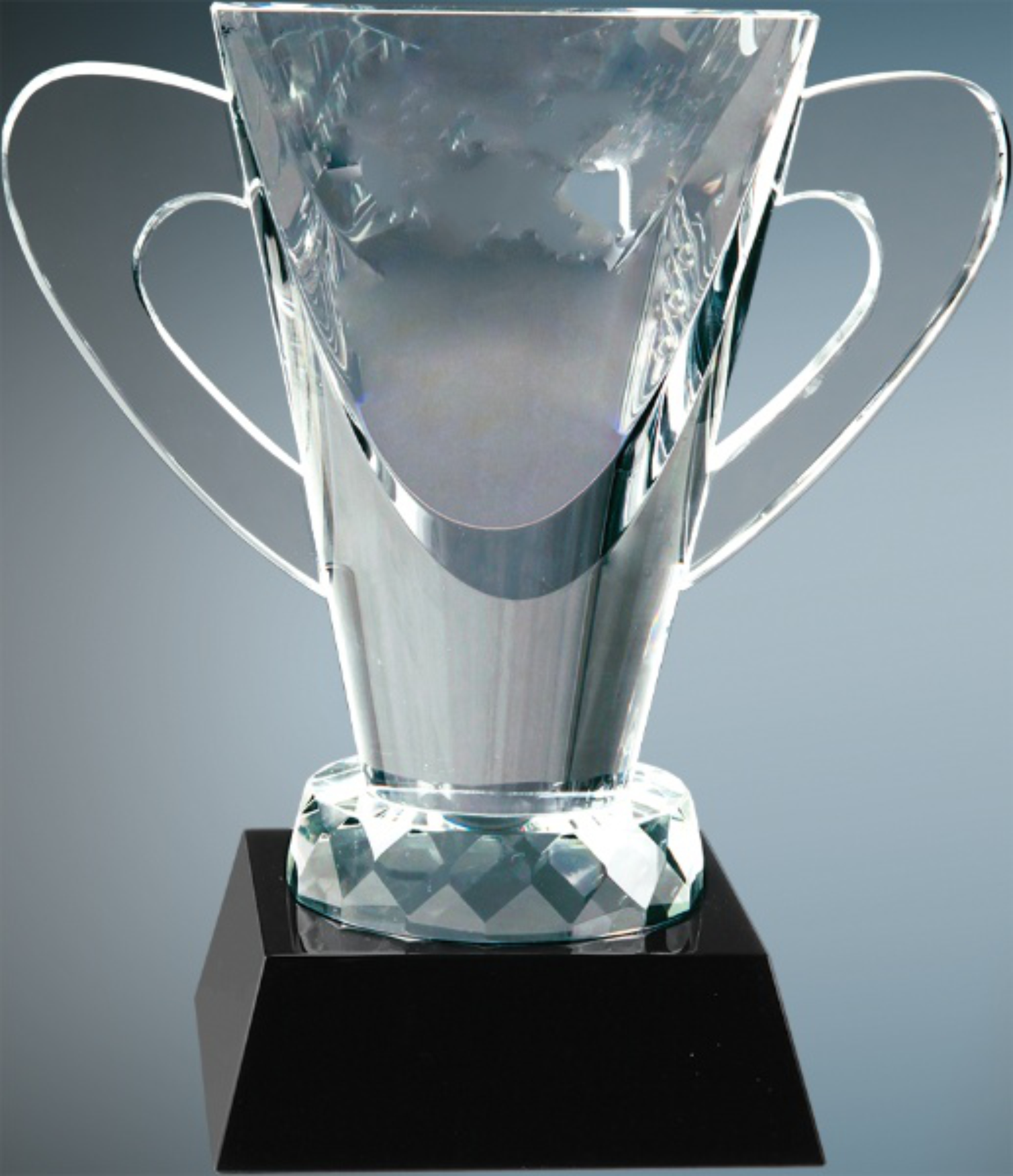 6 1/2" Crystal Cup on Black Pedestal Base Award 3