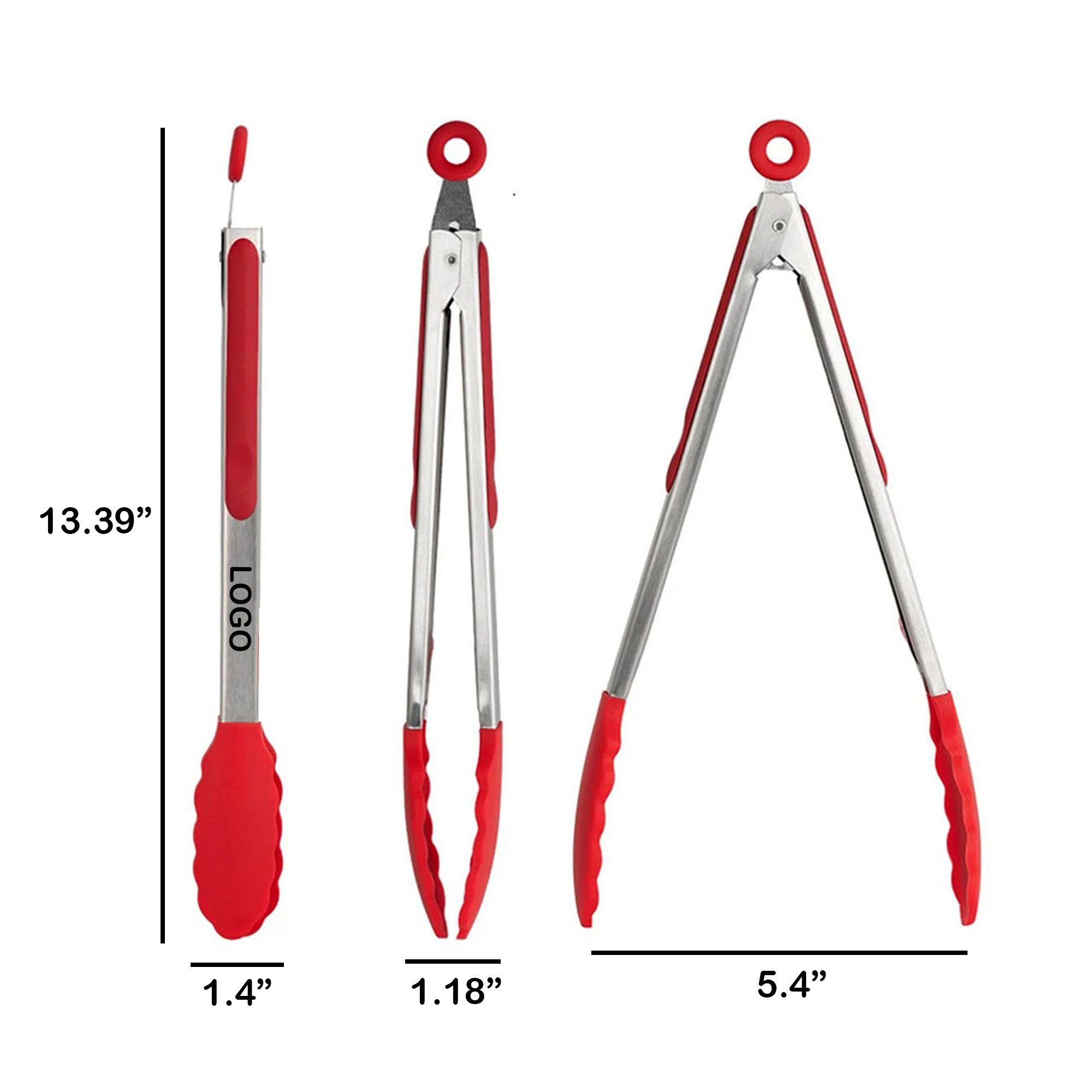 12" Cooking Silicone Tongs 4