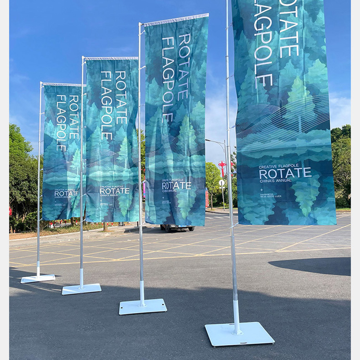 Advertising Flag With lron Plate Base 3