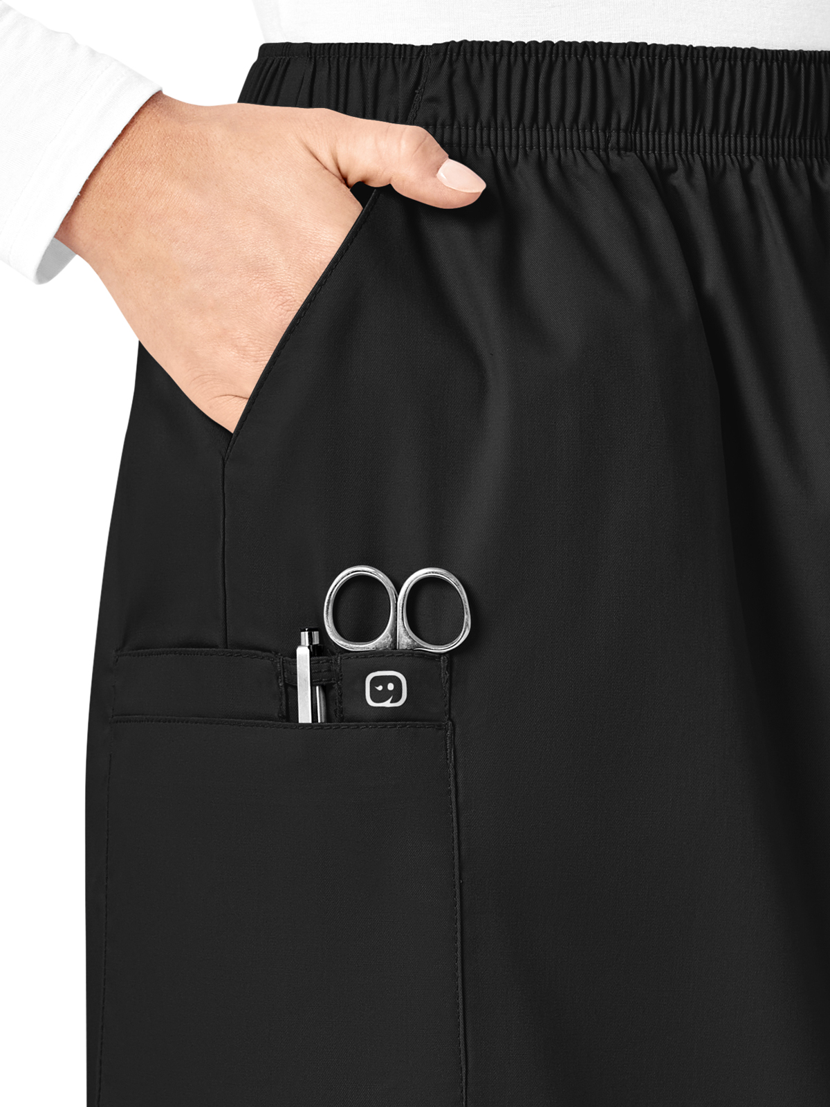WORK Women's Five-Pocket Pull On Cargo Skirt