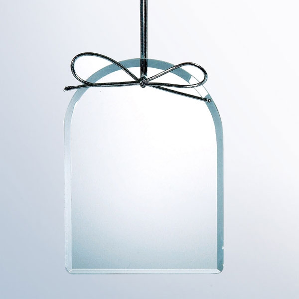Beveled Clear Glass Ornament - Arch 2