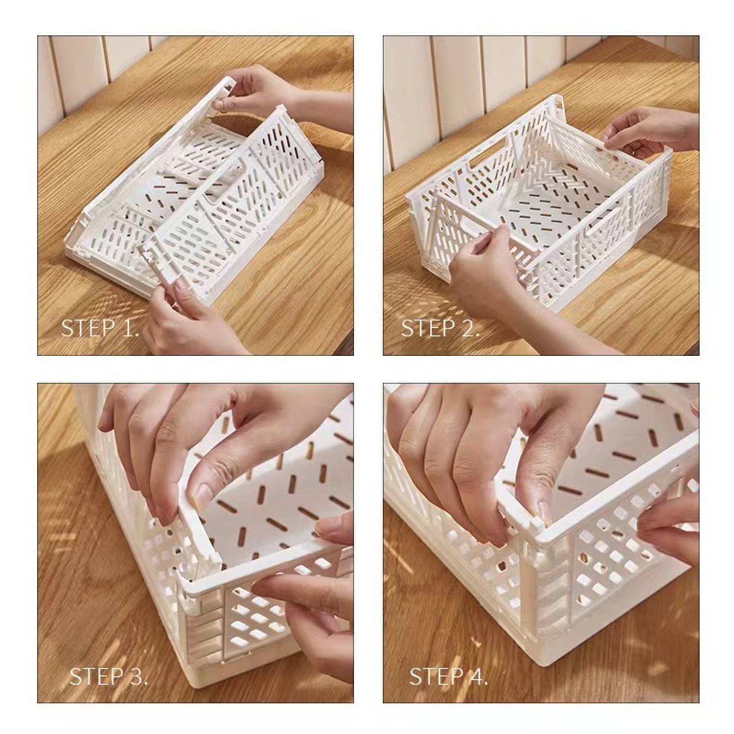 Foldable Plastic Storage Basket for Home Kitchen 6