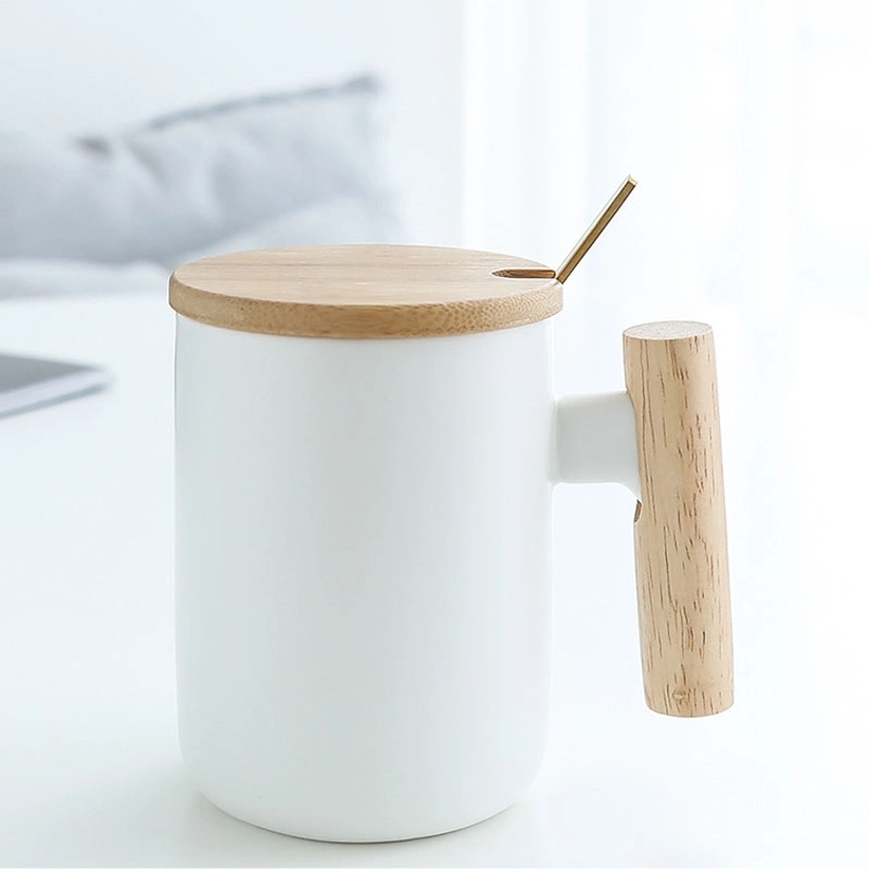 Custom 12 OZ Wooden Handle Coffee Mug 1