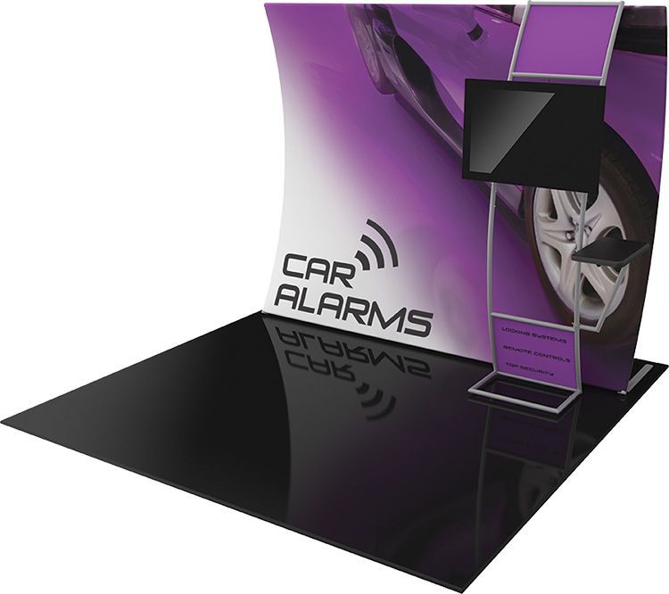 Formulate 10ft VC9 Vertical Curved Fabric Backwall