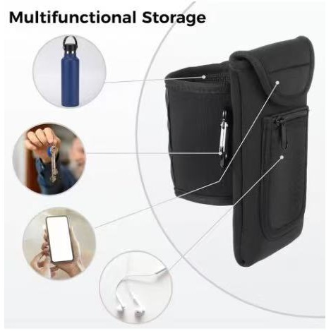 Magnetic Water Bottle Sleeve Bag with Large Pocket Phone Holder 3
